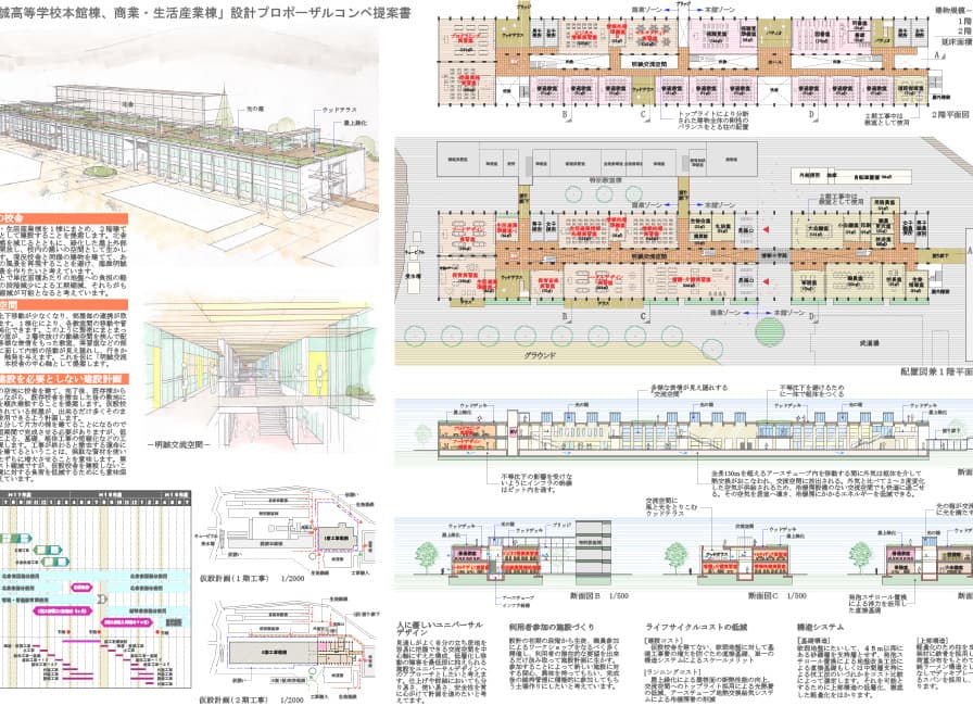 受賞歴　「海津明誠高等学校本館棟、商業・生活産業課」 設計プロポーザルコンペ
